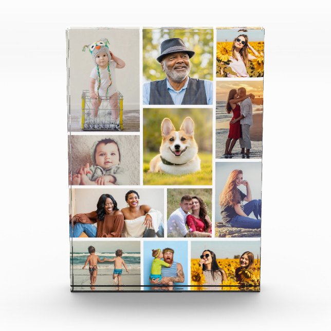 Create Your Own 12 Photo Collage Photo Block (Front)