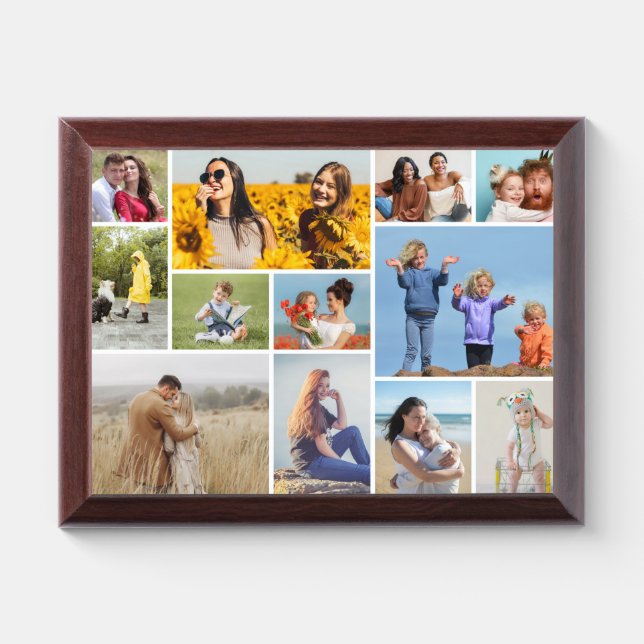 Create Your Own 12 Photo Collage Plaque (Horizontal)