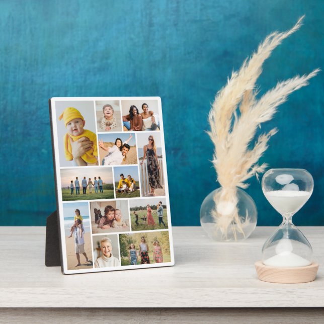Create Your Own 12 Photo Collage Plaque (Side)