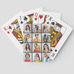 Create Your Own 12 Photo Collage Poker Cards