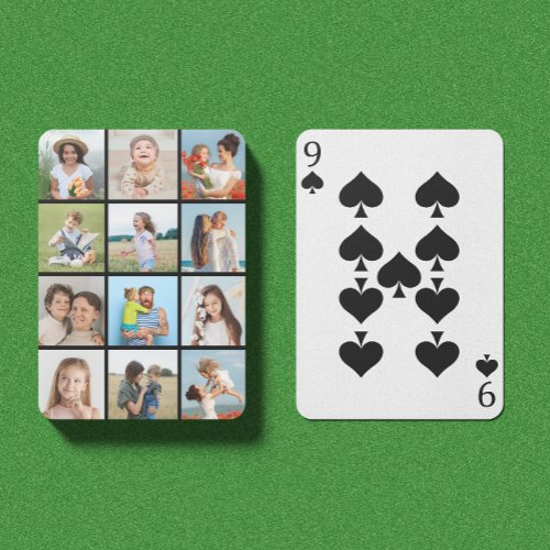 Create Your Own 12 Photo Collage Poker Cards