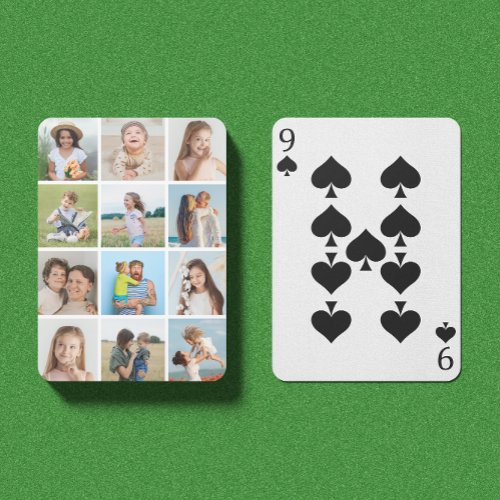 Create Your Own 12 Photo Collage Poker Cards