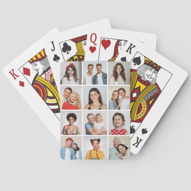 Create Your Own 12 Photo Collage Poker Cards (Back)