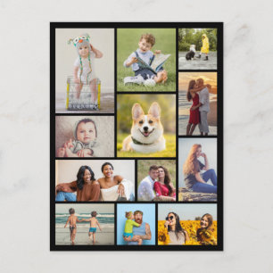 Create Your Own 12 Photo Collage Postcard