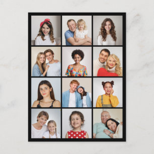 Create Your Own 12 Photo Collage Postcard