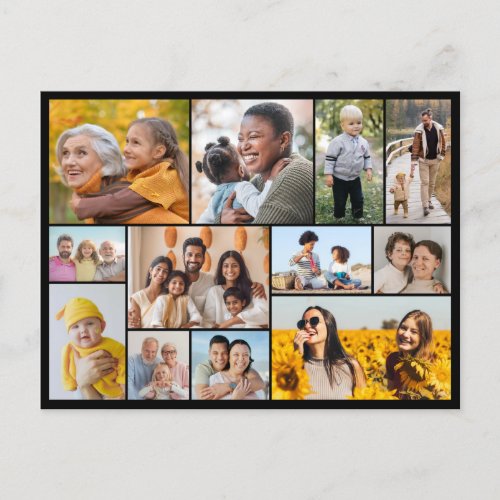 Create Your Own 12 Photo Collage  Postcard