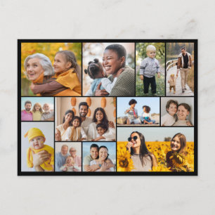Create Your Own 12 Photo Collage Postcard