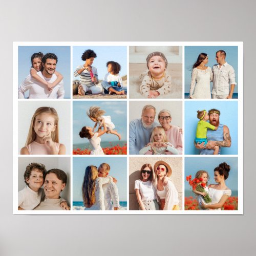 Create Your Own 12 Photo Collage Poster