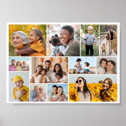 Create Your Own 12 Photo Collage Poster