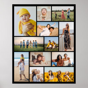 Create Your Own 12 Photo Collage Poster