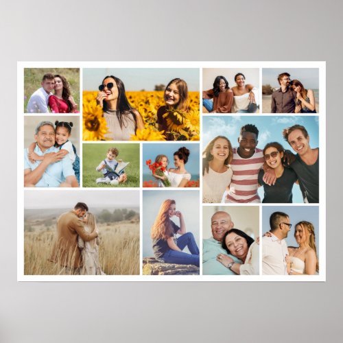 Create Your Own 12 Photo Collage Poster