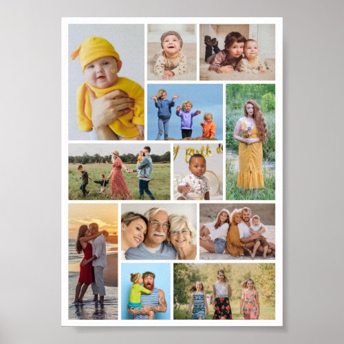 Create Your Own 12  Photo Collage Poster