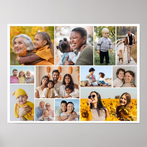 Create Your Own 12 Photo Collage Poster