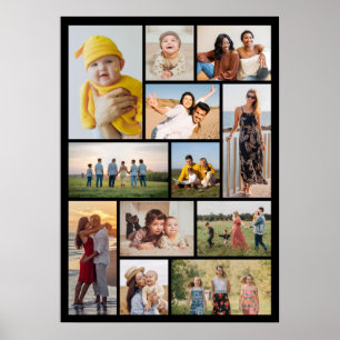 Create Your Own 12 Photo Collage Poster