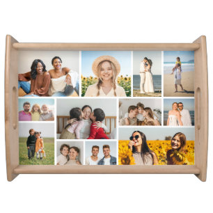 Create Your Own 12 Photo Collage Serving Tray