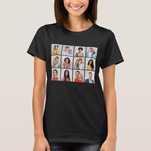 Create Your Own 12 Photo Collage T_Shirt