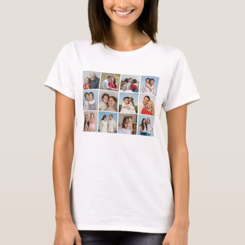 Create Your Own 12 Photo Collage T_Shirt