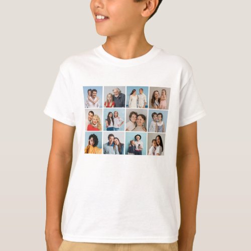 Create Your Own 12 Photo Collage T_Shirt