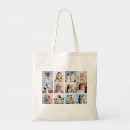 Create Your Own 12 Photo Collage Tote Bag