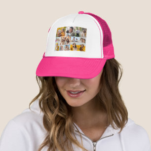 Create Your Own 12 Photo Collage Trucker Hat
