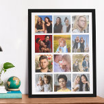Create Your Own 12 Square Photo Poster<br><div class="desc">Ready-made square photo template poster for you to replace with your own 12 pictures.</div>
