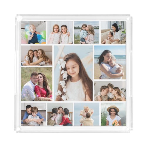 Create Your Own 13 Photo Collage Acrylic Tray