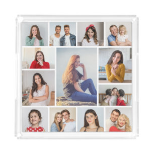 Create Your Own 13 Photo Collage Acrylic Tray