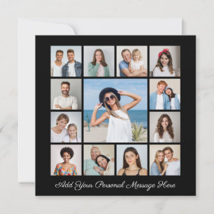Create Your Own 13 Photo Collage Add Your Greeting Note Card