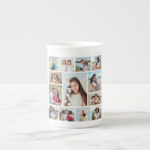Create Your Own 13 Photo Collage Bone China Mug
