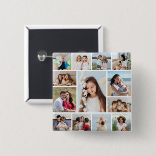 Create Your Own 13 Photo Collage Button