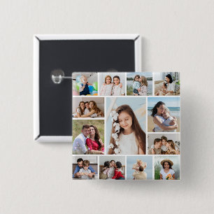 Create Your Own 13 Photo Collage Button