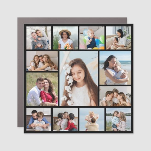 Create Your Own 13 Photo Collage Car Magnet