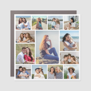 Create Your Own 13 Photo Collage Car Magnet