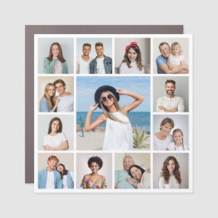 Create Your Own 13 Photo Collage Car Magnet