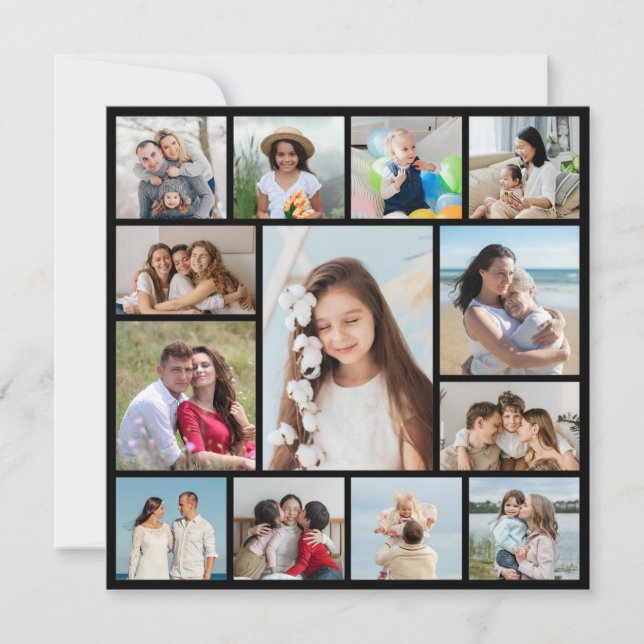 Create Your Own 13 Photo Collage Card (Front)