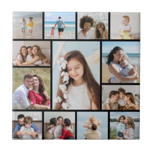 Create Your Own 13 Photo Collage Ceramic Tile