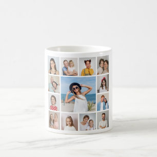 Create Your Own 13 Photo Collage Coffee Mug
