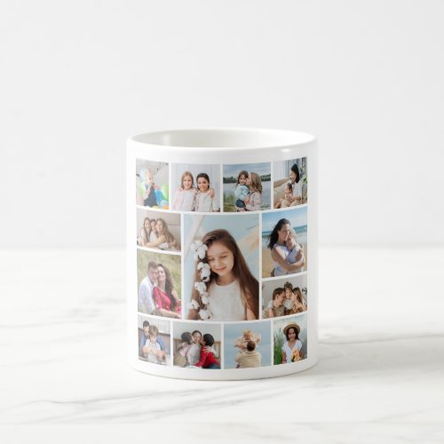 Create Your Own 13 Photo Collage Coffee Mug