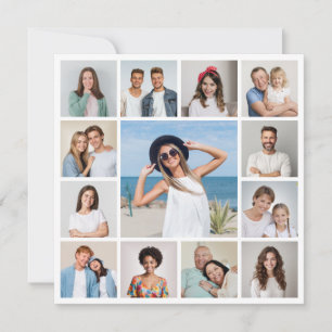 Create Your Own 13 Photo Collage Greeting Card