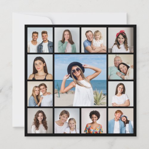 Create Your Own 13 Photo Collage Greeting Card