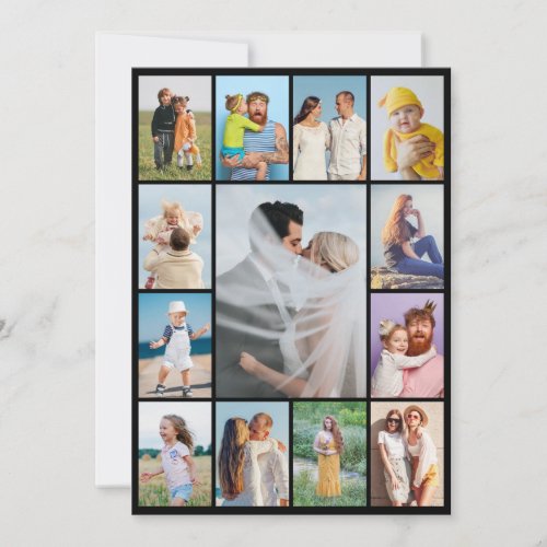 Create Your Own 13 Photo Collage Greeting Card