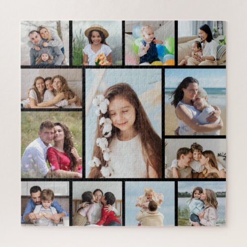 Create Your Own 13 Photo Collage Jigsaw Puzzle