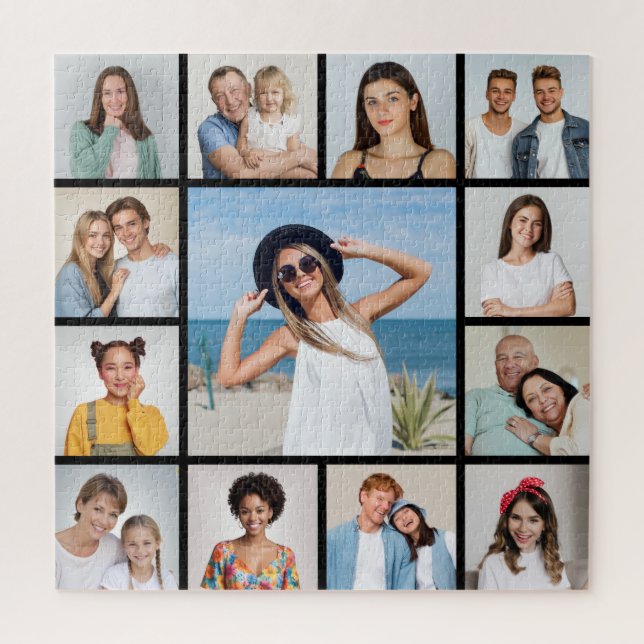 Create Your Own 13 Photo Collage Jigsaw Puzzle (Vertical)