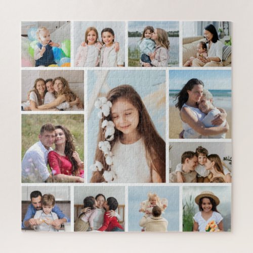 Create Your Own 13 Photo Collage Jigsaw Puzzle