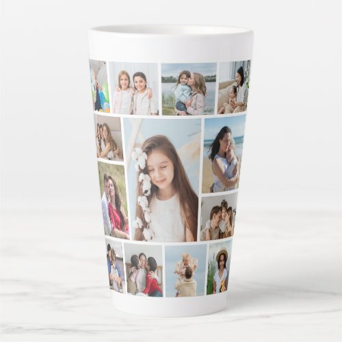 Create Your Own 13 Photo Collage Latte Mug