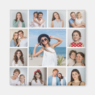 Create Your Own 13 Photo Collage Magnet