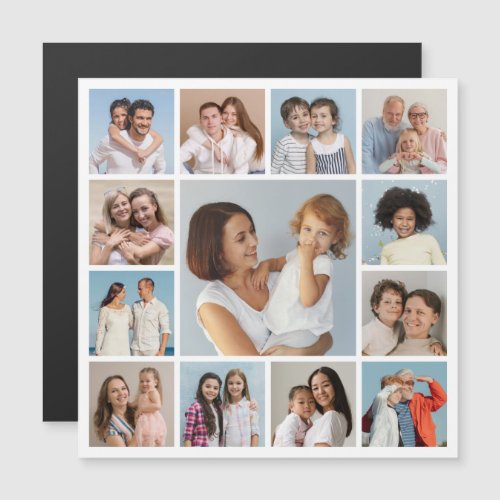 Create Your Own 13 Photo Collage Magnetic Card