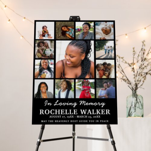 Create Your Own 13 Photo Collage Memorial Funeral  Foam Board
