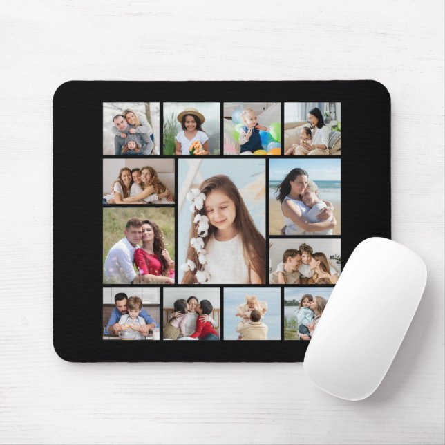 Create Your Own 13 Photo Collage Mouse Pad (With Mouse)