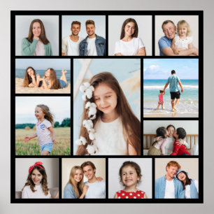 Create Your Own 13 Photo Collage Poster